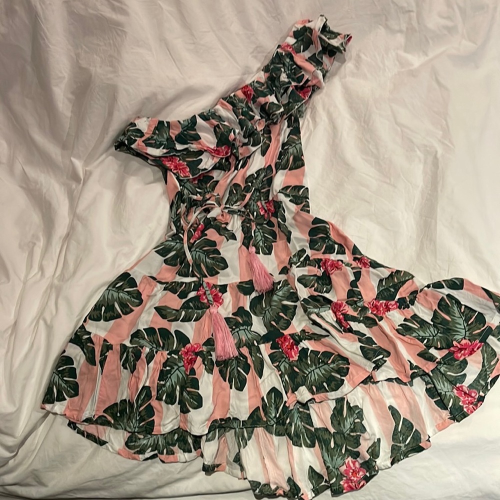 LOVERS + FRIENDS Beverly Hills Hotel One Shoulder Beachy Dress (S)